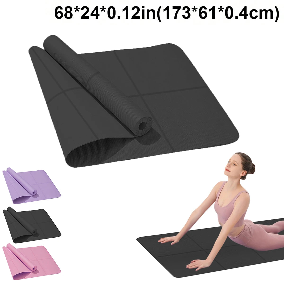 Yoga/Pilates Mat Anti-skid  Comfort Foam 4MM Thick