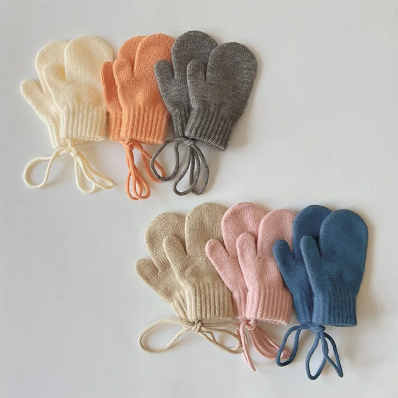 Baby Winter Wool Gloves Candy Color - Infant Gloves 1-4Y