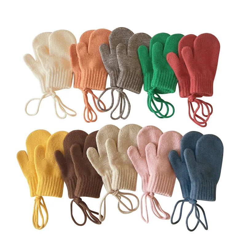 Baby Winter Wool Gloves Candy Color - Infant Gloves 1-4Y