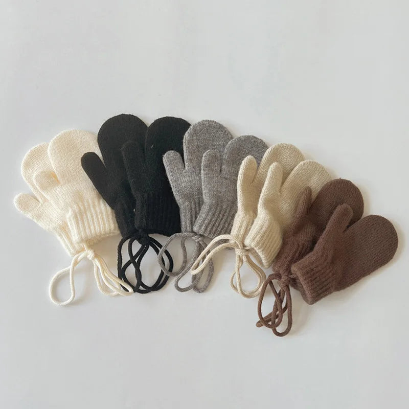 Baby Winter Wool Gloves Candy Color - Infant Gloves 1-4Y