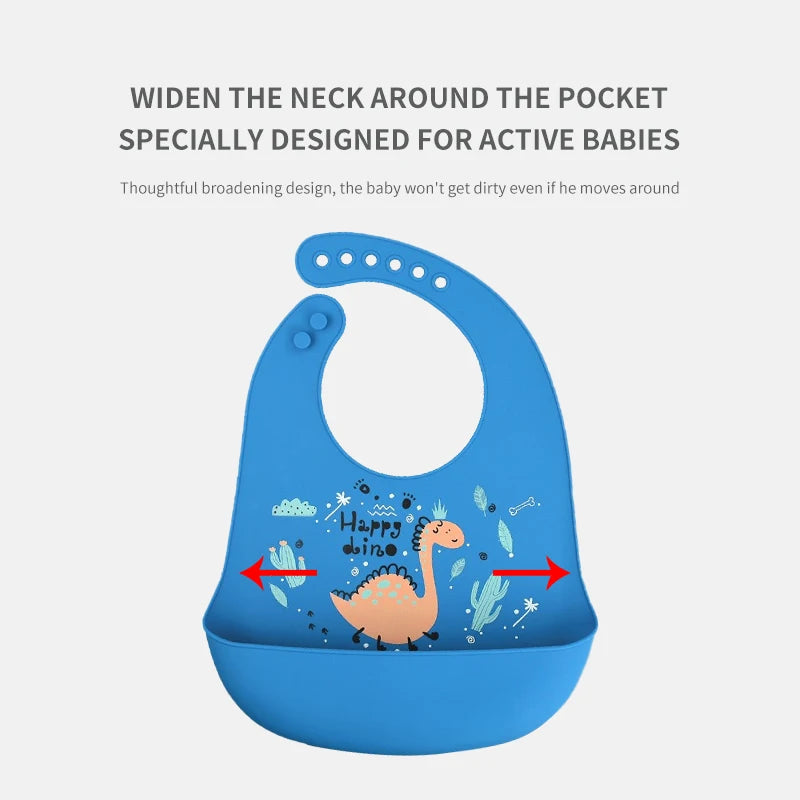 Waterproof Bibs Cartoon Dinosaur