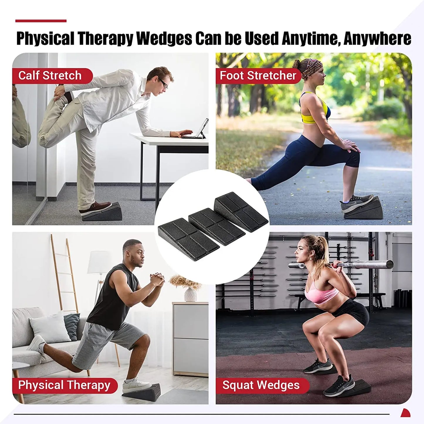 Adjustable Non-Slip Foot Stretcher - Yoga/Squat Brick