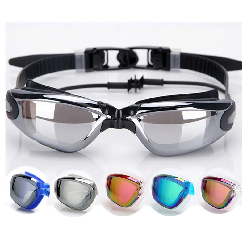 Swimming Goggles Earplug - Anti Fog Myopia Glasses