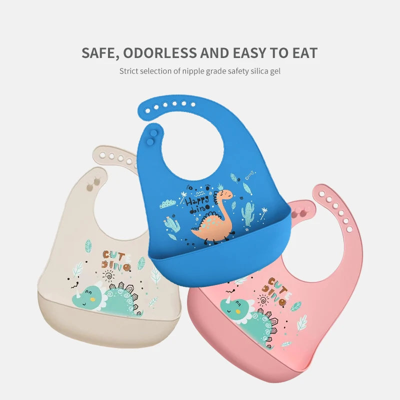 Waterproof Bibs Cartoon Dinosaur