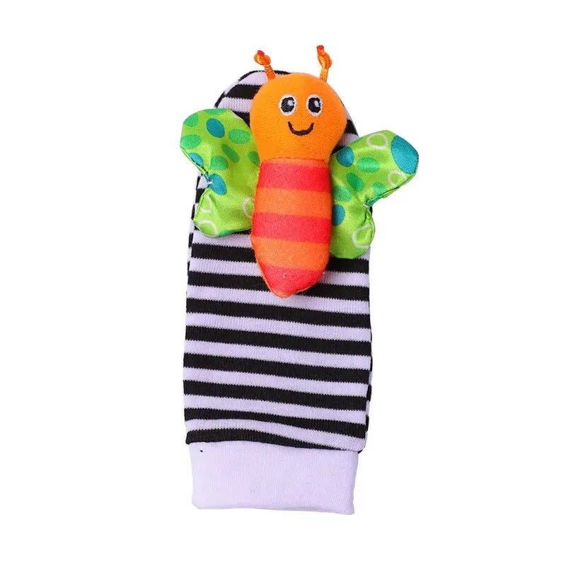 Baby Rattles - Socks/Wrist Strap Toys- Insects