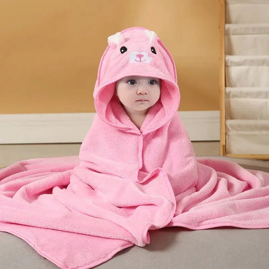 Children's Cartoon Hooded Towel Cloak