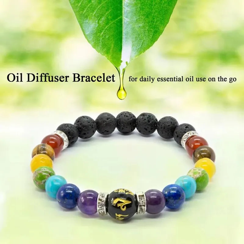 Bracelet - 7 Chakra Natural Crystal Healing Anxiety - 2 Pcs