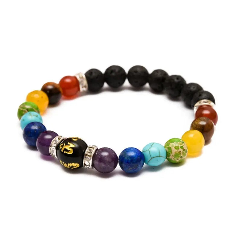 Bracelet - 7 Chakra Natural Crystal Healing Anxiety - 2 Pcs