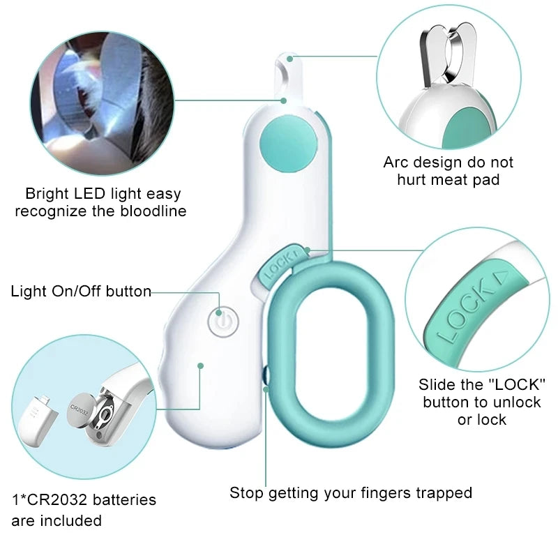 LED Light Cat/Dog Nail Clipper