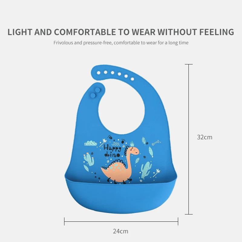 Waterproof Bibs Cartoon Dinosaur