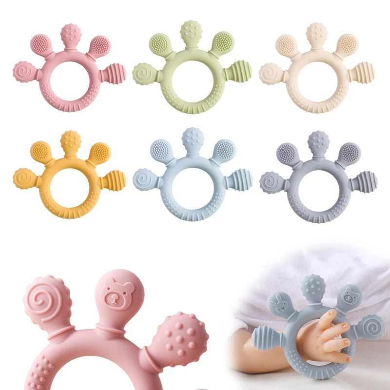 Cartoon Shape Sensory Teether Toy