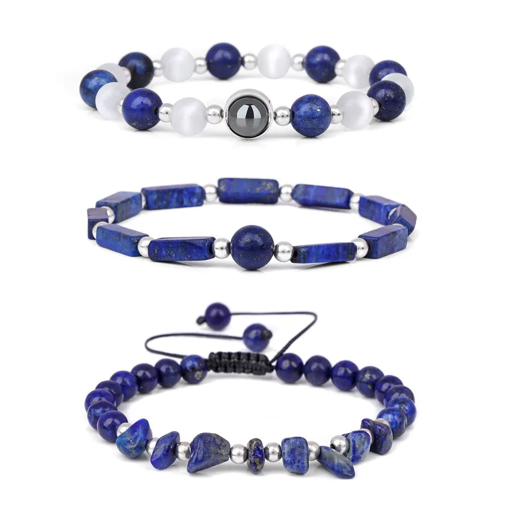 Body-Purifying Amethyst Bracelet for Weight Loss 3pcs/Set